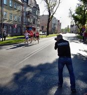 Marathon on a empty street