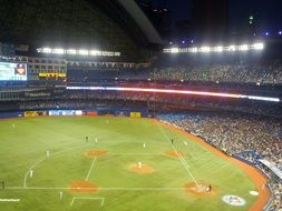 baseball field with fans