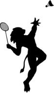 black and white lion in a game of badminton