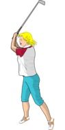 golfer swing player drawing