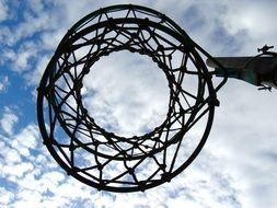 basketball hoop against the sky