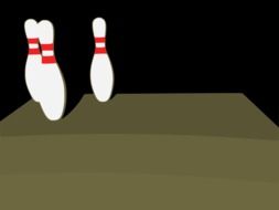 Clipart of bowling skittles