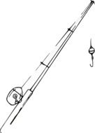 fishing rod and hook