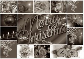 collage merry christmas