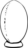 Rugby ball clipart