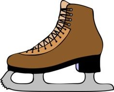 graphic image of a brown skate