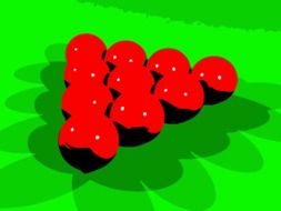 snooker billiard red balls as an illustration