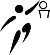 basketball, black and white sports logo