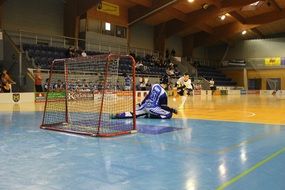 floorball or hockey in the hall