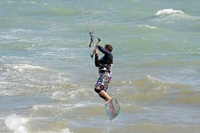 kitesurfing on a sunny day