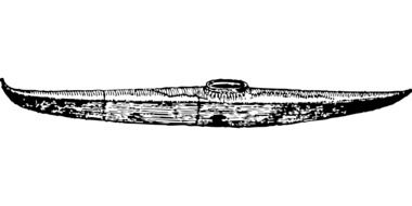 one-person, closed-deck hunting boat, inuit kayak