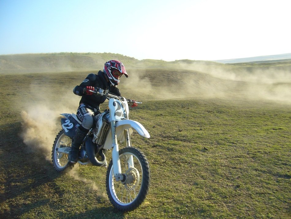 motocross on countryside