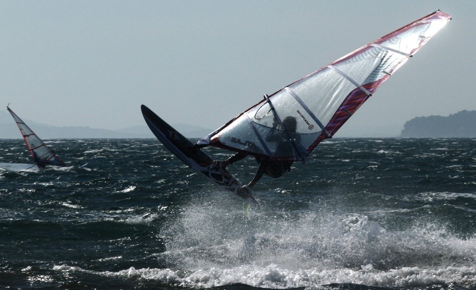 windsurfing jump