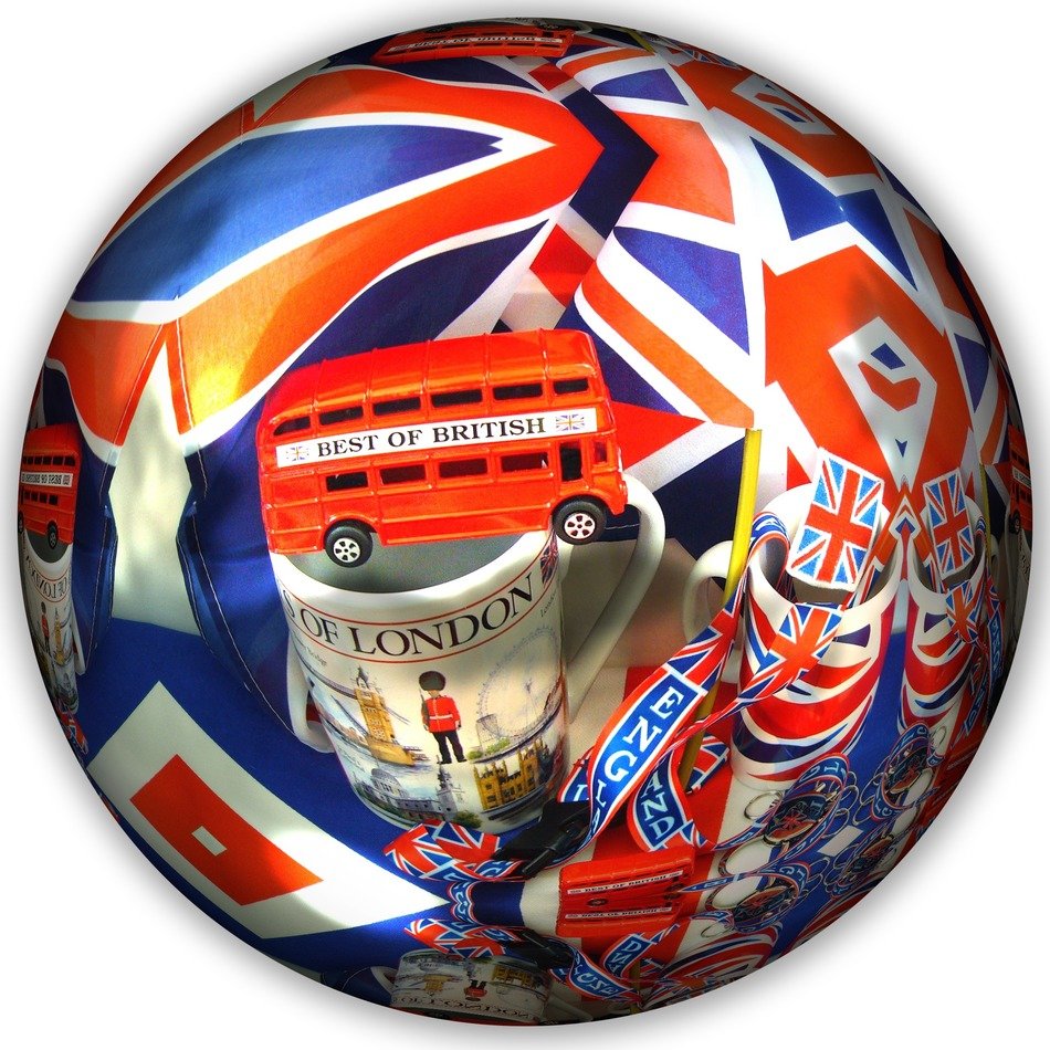 ball with British symbols
