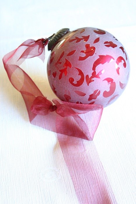 pink christmas ball