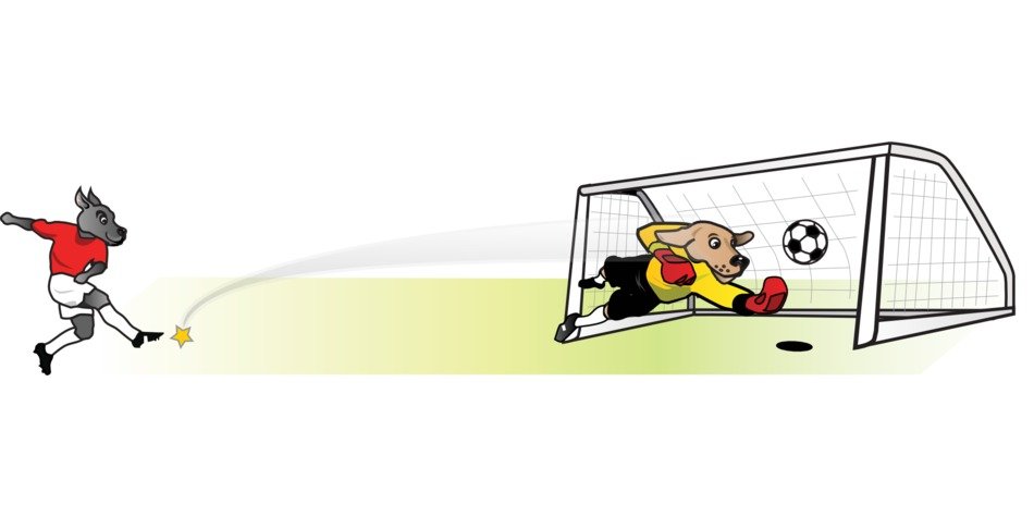 the ball flies through the net in football