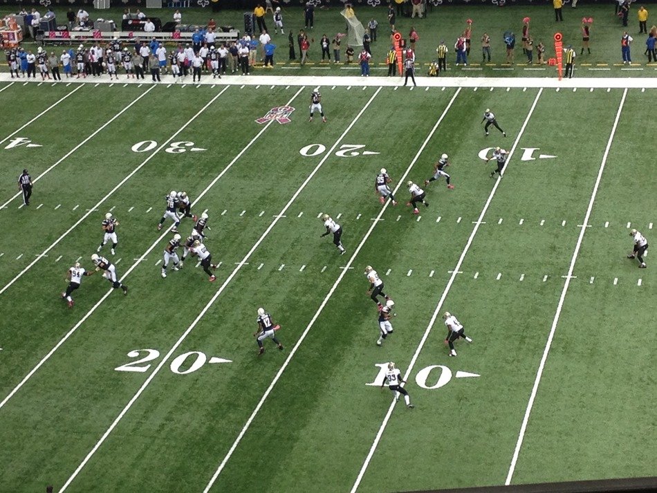 panorama of the game of American football