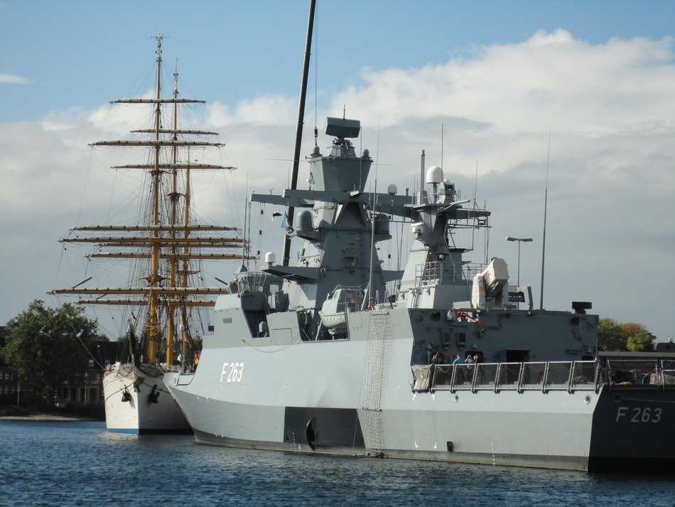 ship off the coast of the Baltic Sea