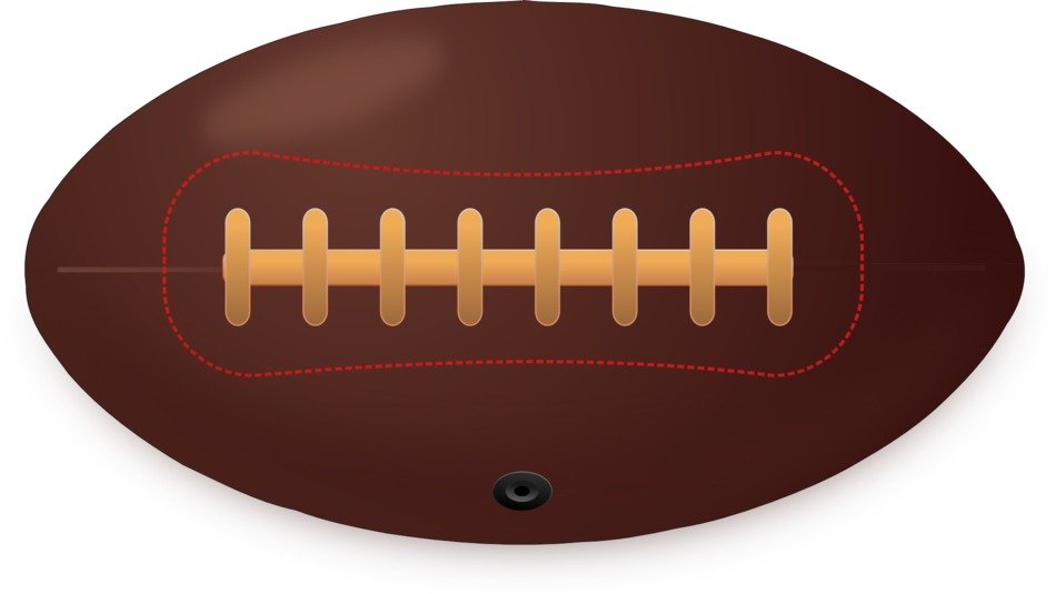 graphic image of a brown rugby ball