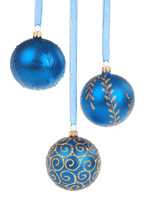blue balls Christmas decoration