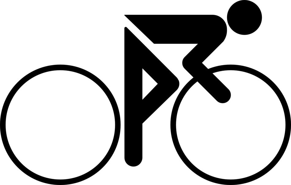 bicycle sprinting icon drawing