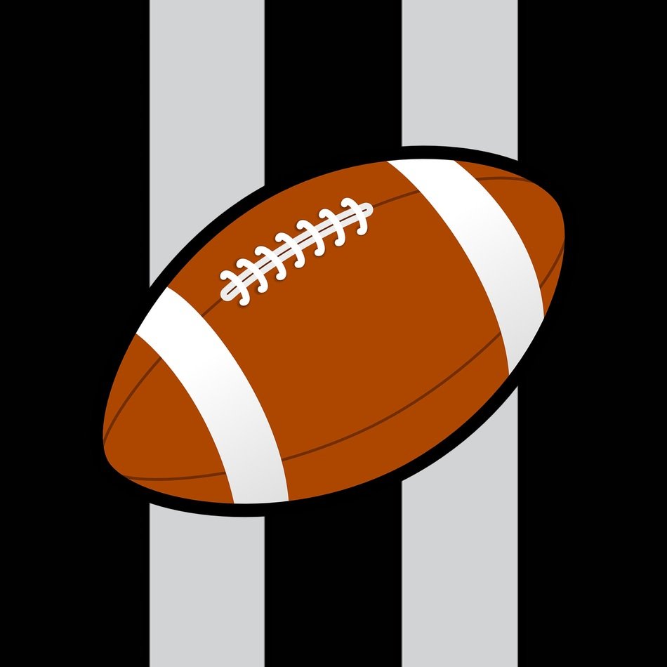 clipart of the american football ball at black and white background