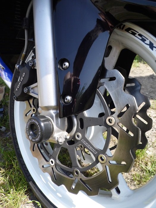 brake system near motorcycle wheel