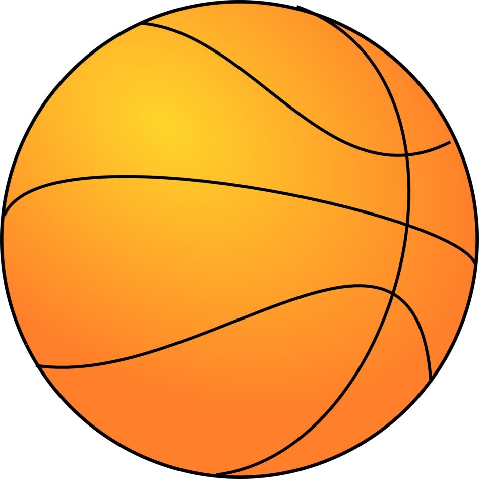 drawn basketball with stripes