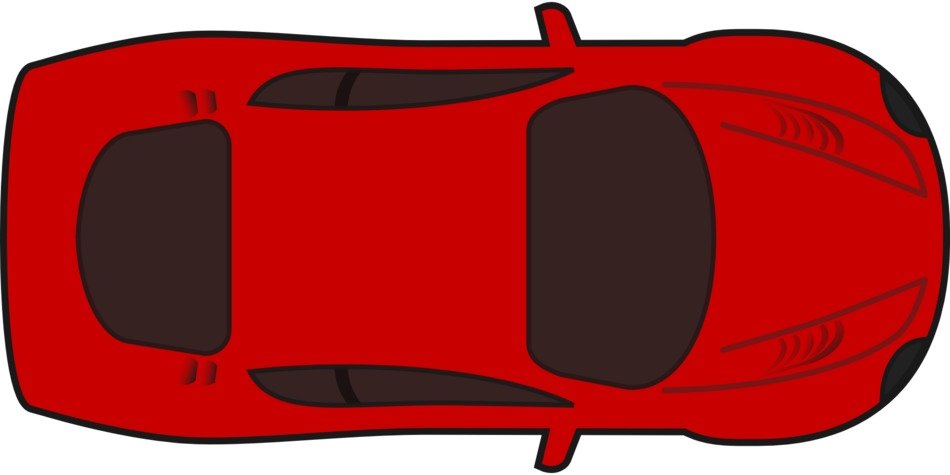 racing red car drawing