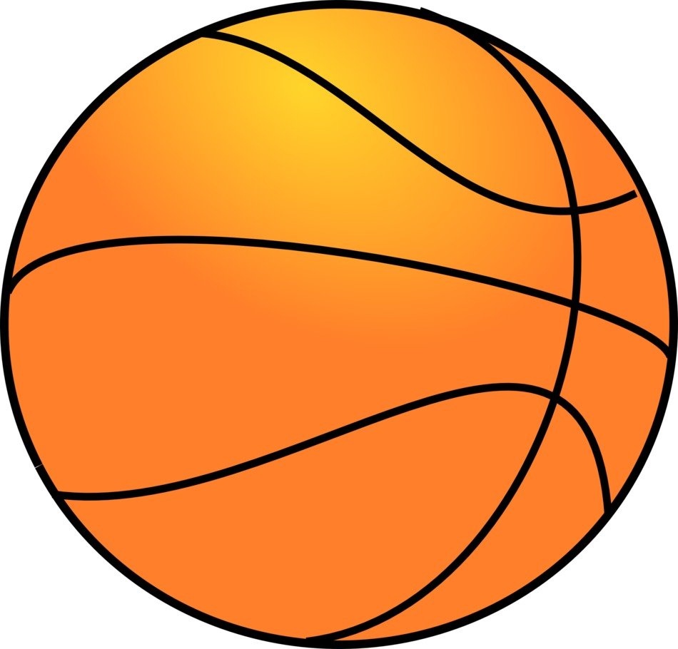 clipart of Orange Basketball ball