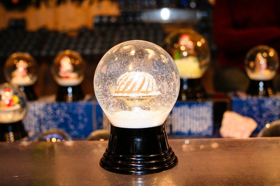 glass ball with snow in it