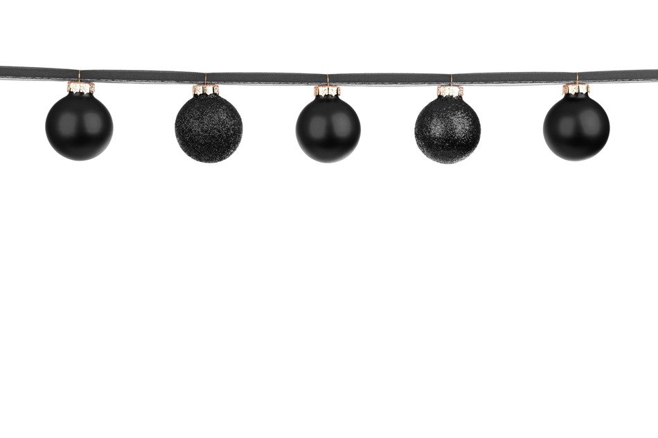 black bauble balls for christmas