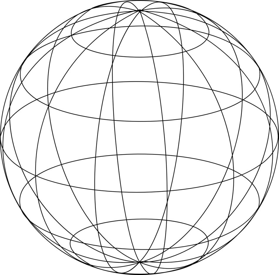 schematic image of the globe