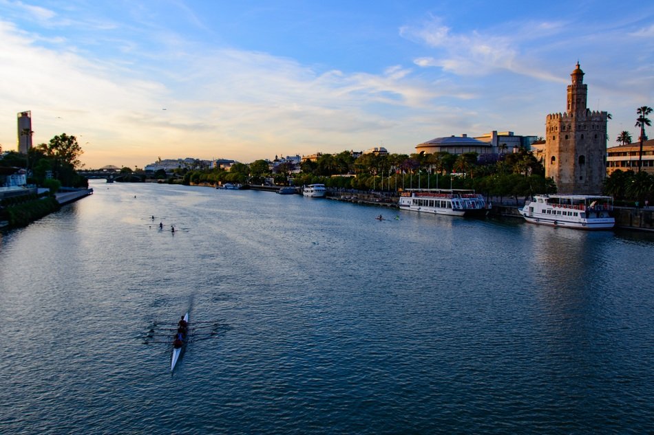 rawing on the guadalquivir river