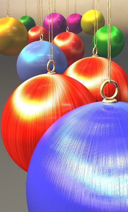 baubles decorations ball 3d drawing