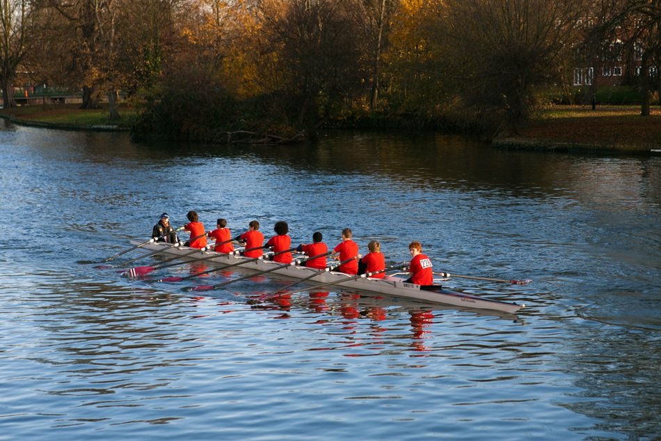 young rowers on the river ouze