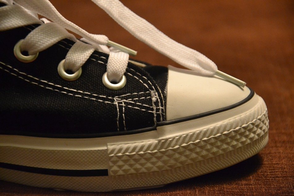 Side view of sports shoes