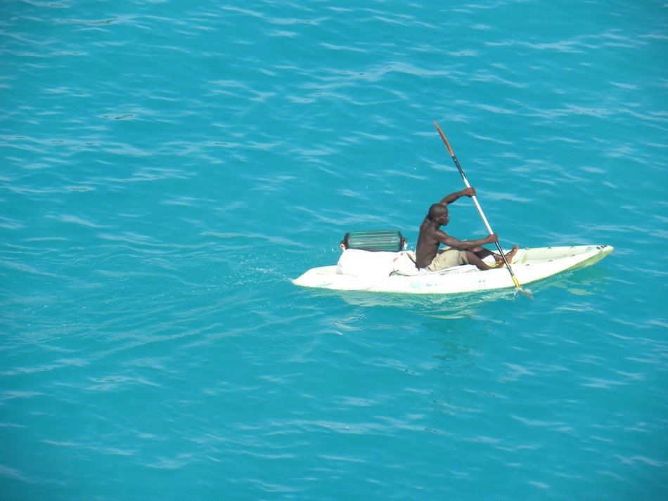 Boater in the water