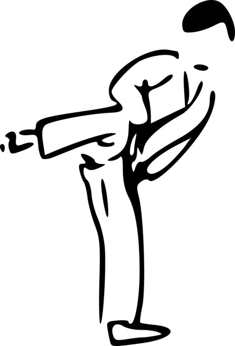 Karate fighter sketch