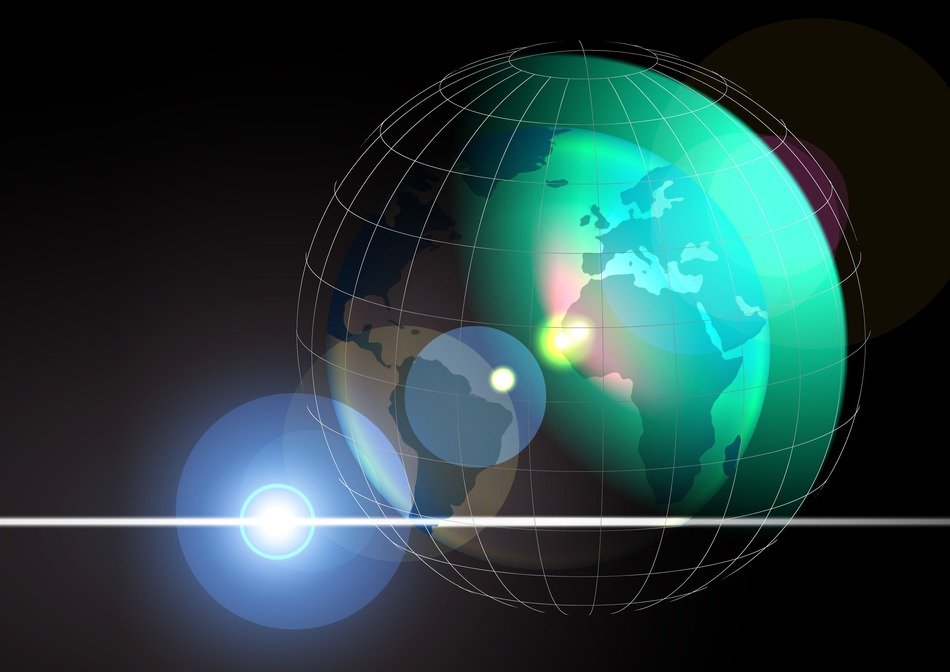 abstract globe the Meridians of the earth 3d drawing