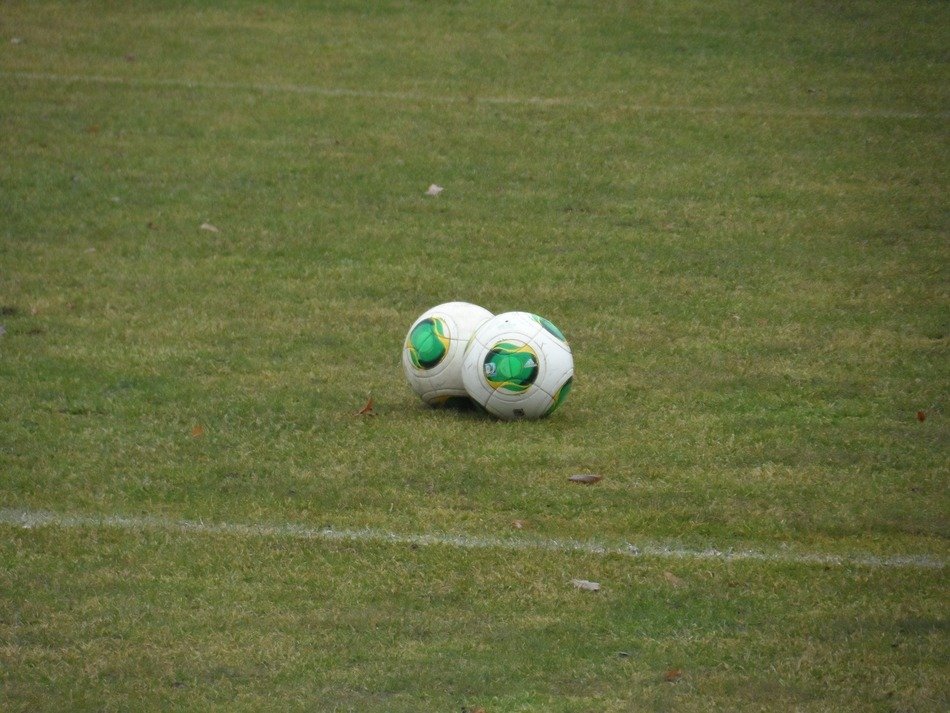 balls on the football field