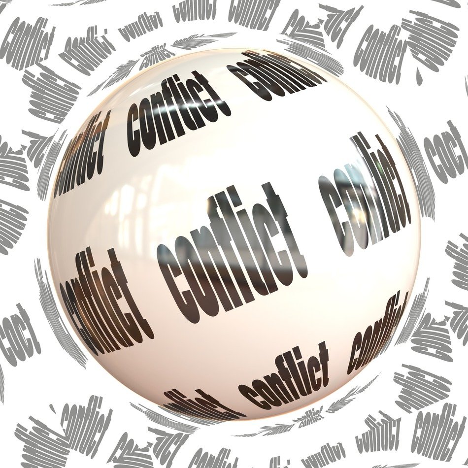 conflict, writing on white ball