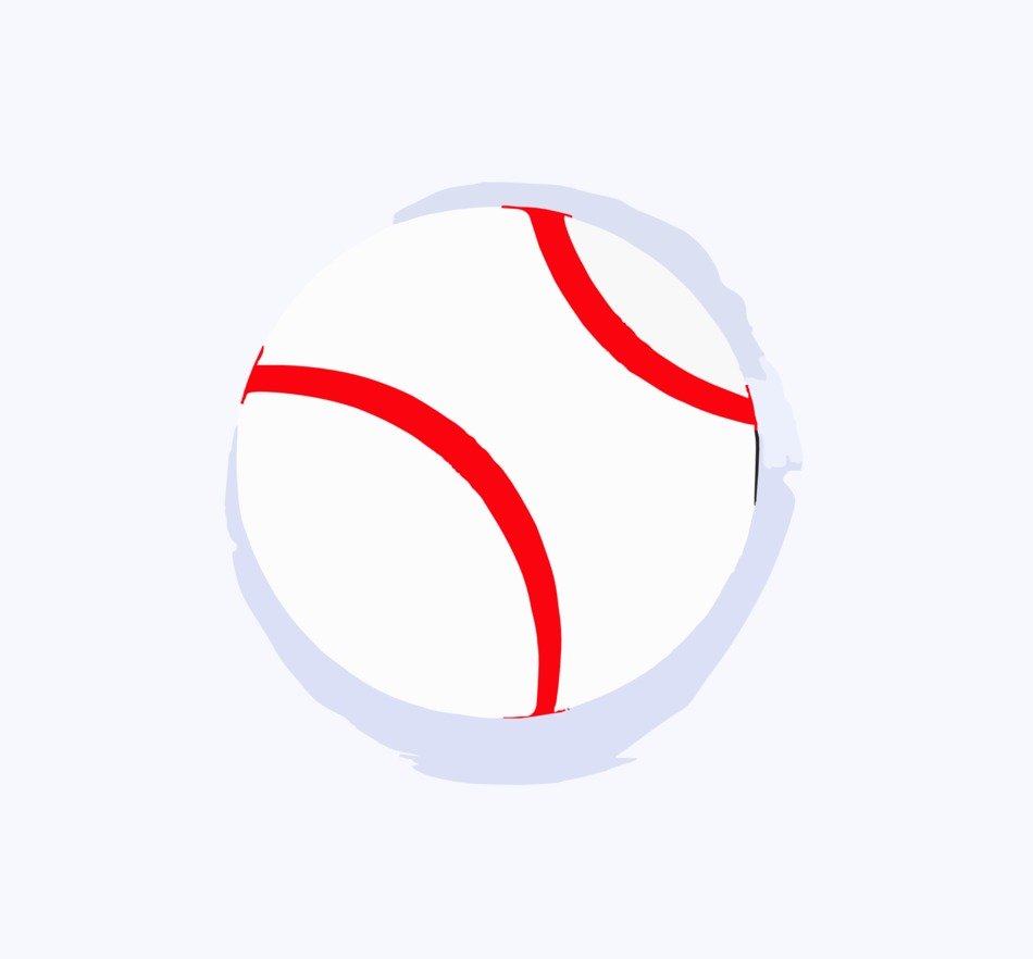 graphic image of a white ball