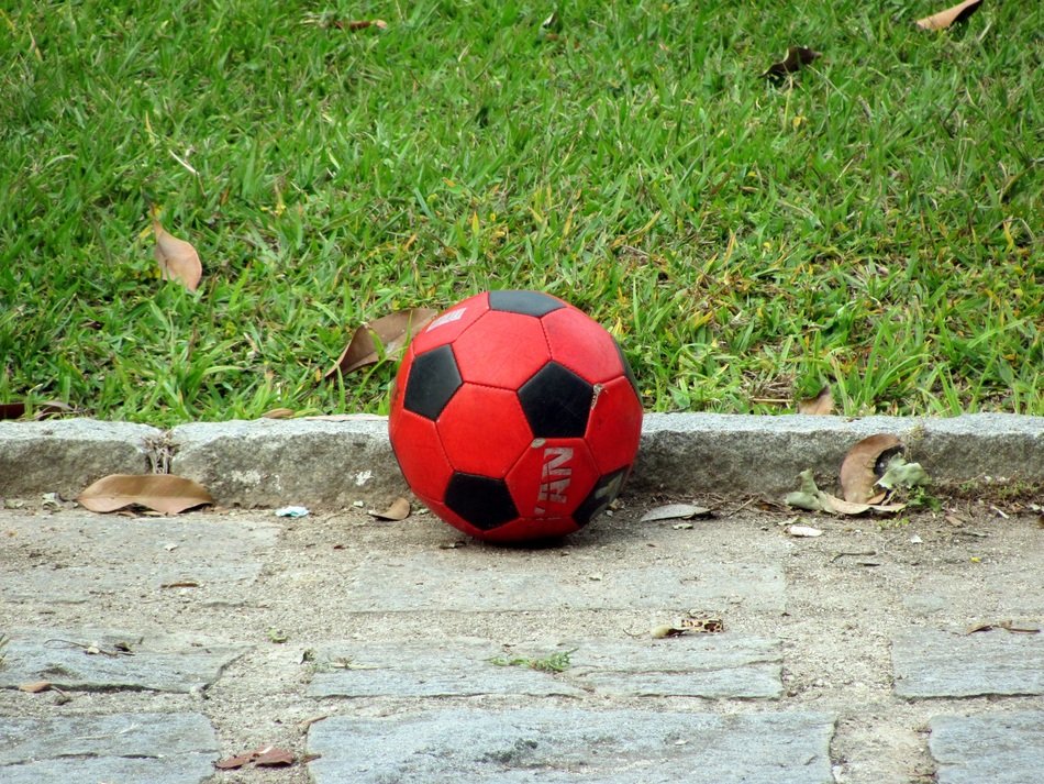 red football ball