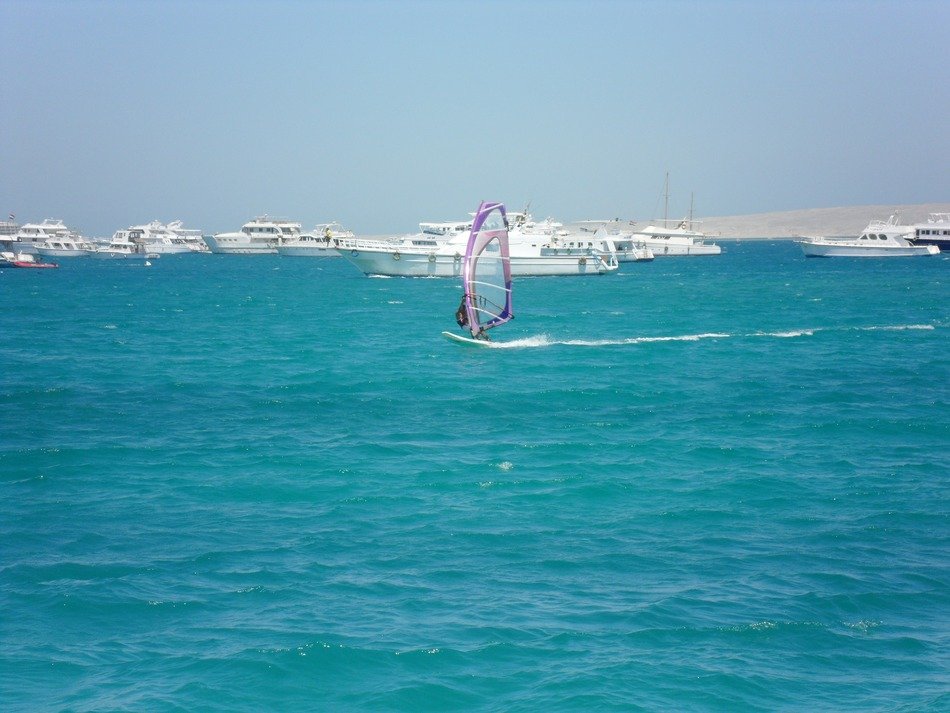 surfer with sailing on the Red Sea in Egypt
