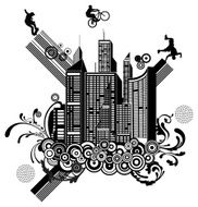 Action packed cityscape