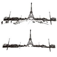 Eiffel Tower Hand drawn vector illustration N6