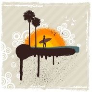 Grunge Surf Sunrise