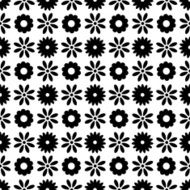 Seamless pattern with silhouettes flowers N45