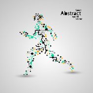 Sport circuit board running man eps10 N4